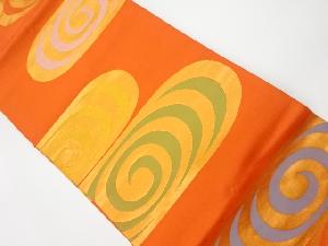 リサイクル　変わり流水模様織出し名古屋帯